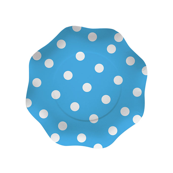 PIATTI 18 CM POIS AZZURRO